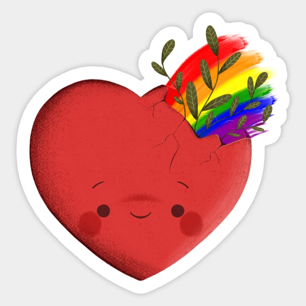 Proud Heart Sticker by lamosquitamuerta